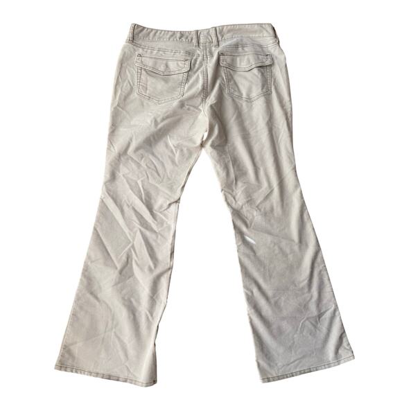 Gap Cream Stretch Corduroy Flare Pants Size 16 90's Y2K Western Boho Grunge - Picture 8 of 12